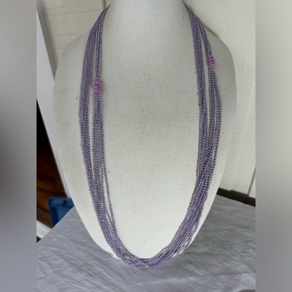 Group of 5 purple necklaces - Picture 5 of 8